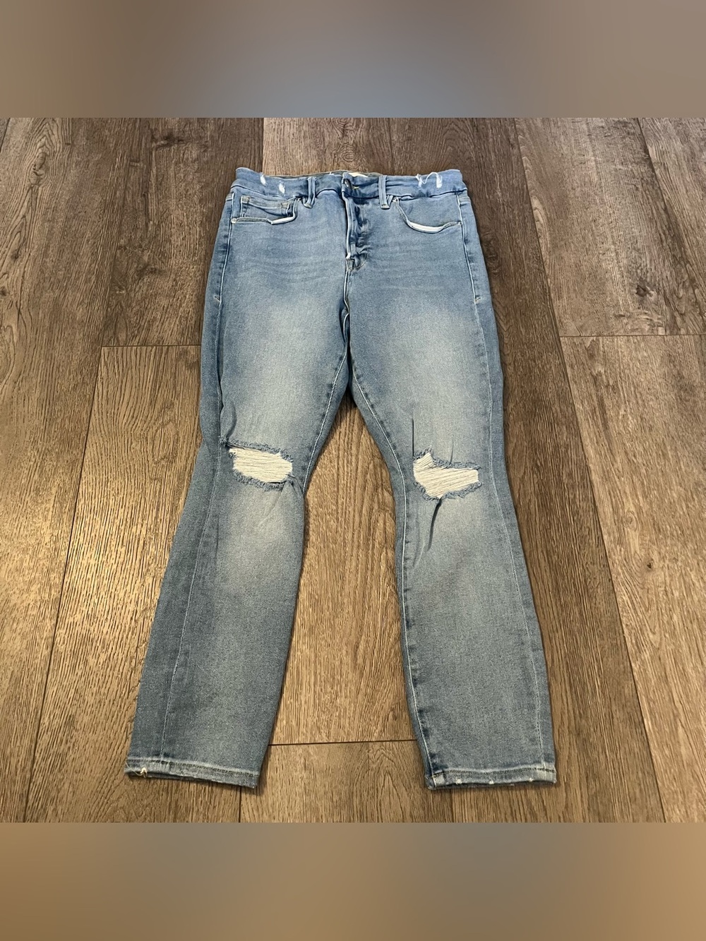 Good American Slim Straight High Waisted Jeans Size 12